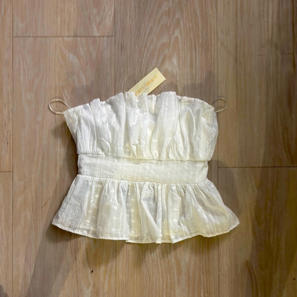 Elegant white Lace Women's Top sz S